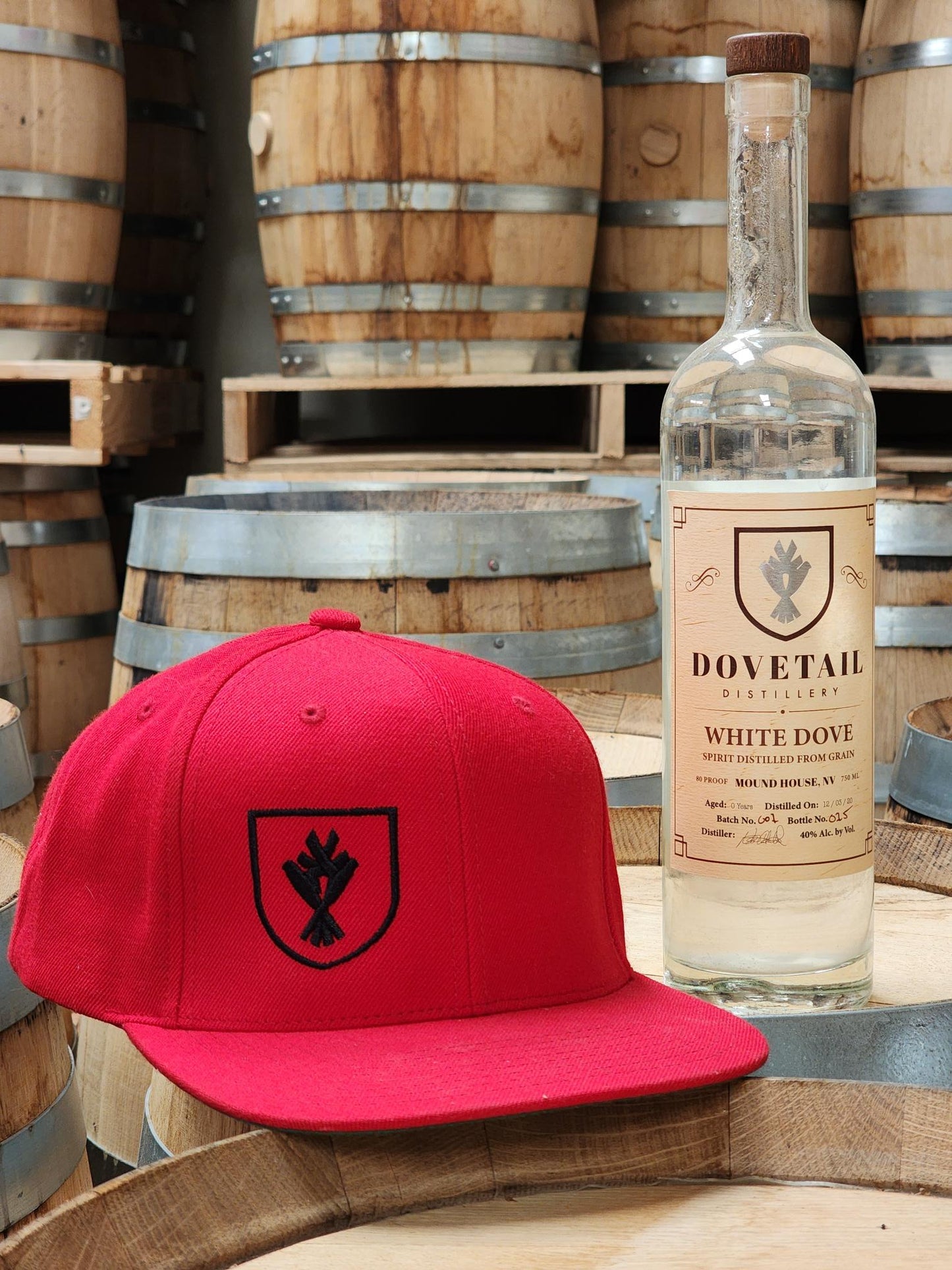 Dovetail White Dove Unaged Oat Whiskey & Logo Hat Bundle