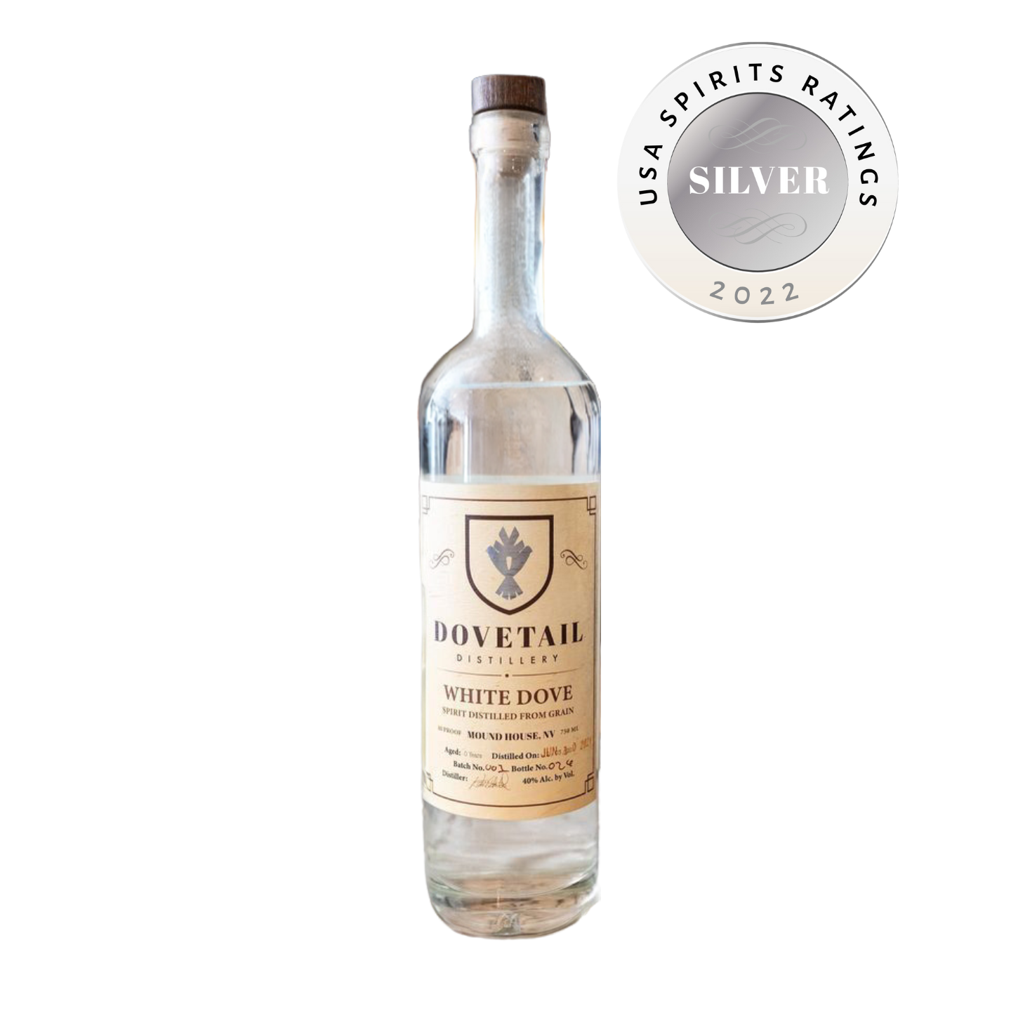 Dovetail White Dove Unaged Oat Whiskey